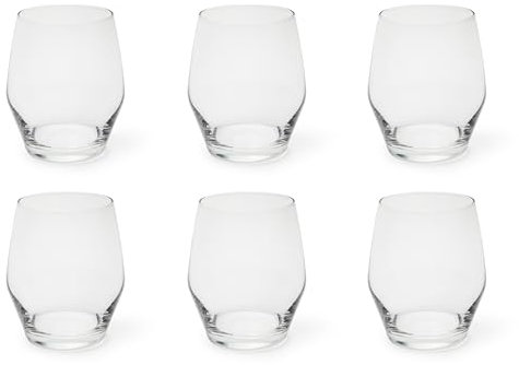 Excelsa Verona Set 6 Bicchieri Trasparenti, Vetro, 370 Ml.