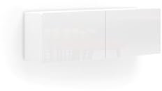 möbelando Hängeschrank >Mister< in Weiss, Lack Hochglanz - 113x38x30cm (BxHxT)