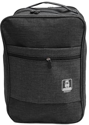 3-lagige Reise-Schuhtasche für 3 Paar Schuhe, wasserdichte tragbare Schuhaufbewahrungstasche für Reisen, Camping, täglichen Gebrauch. Für den Einsatz im Freien und zum Grillen. (Schwarz)