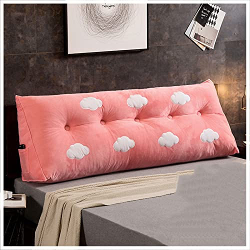 LANAZU Kopfteil-Keilkissen, tragbares Lesekissen, dreieckiges Sofa-weiches Kissen, geeignet für Schlafzimmer, Wohnzimmer (Cream 100cm/39in)