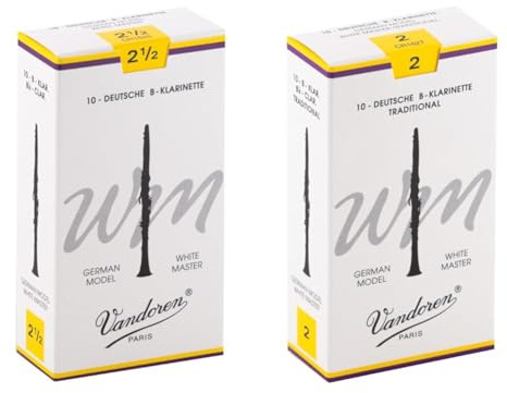 Vandoren Blätter B-Klarinette Deutsch 2,5 White Master & Blätter B-Klarinette Deutsch 2,0 White Master Traditional
