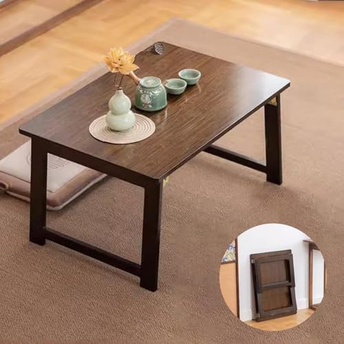 Bambus Stubentisch, Japanischer Bodentisch, Couchtisch Aufklappbar, Niedriger Tisch for Sitzen auf Dem Boden for Zuhause, Büro, Wohnzimmer (Höhe: 30 cm)