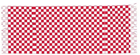 DUORHEV Kaschmirschal, Fransenschal, kariert, weiß, quadratisch, superweiches Kaschmir-Material, beste Qualität, warm und stilvoll, Schwarz , One size