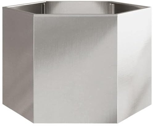 vidaXL Jardinera Hexagonal Acero Inoxidable 69x60x45 cm