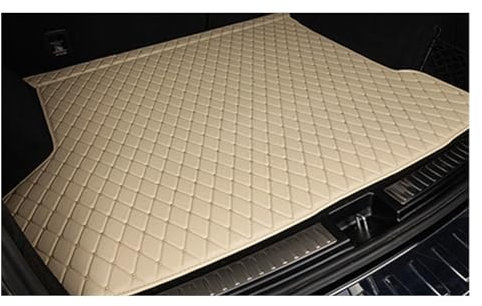 Leder Kofferraum Matte Für Mercedes Für Benz Für GLB 2020 7 Sitze Cargo-Liner Innen Boot Kofferraumwanne(Beige,A)