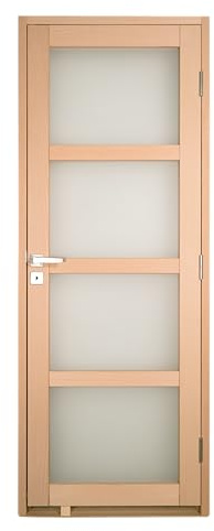 Bloc porte NOVA2 4 Vitrages bois hêtre 2040 x 730 gauche