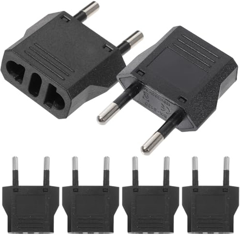 Angoily Adaptateur De Fiche Us vers Europe Convertisseur À Douille Compact 6 Pièces Adaptateur De Prise UE pour Chargeur Ordinateur Et Voyages À La Maison Ou Au Bureau