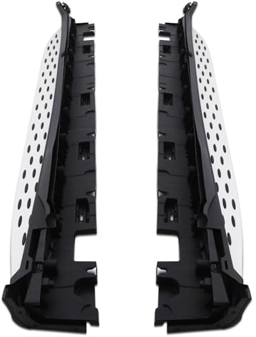 Predator4x4 Aluminium ABS Heavy Duty Side Steps Black and Silver Running Boards Bolt On Sidesteps Foot Rail Sills Compatible With Mercedes Benz GLC C253 X253 15-22