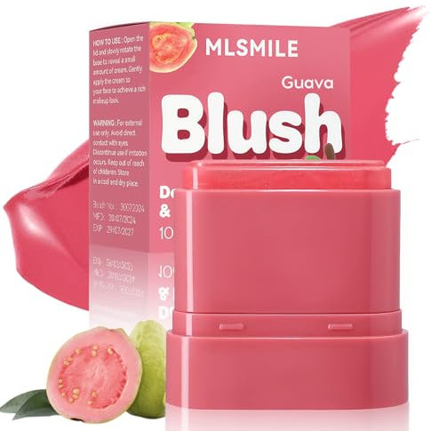 Blush Stick Blushers for Cheeks Make Up, Pink Blusher Liquid Blush, Cream Jelly Blush, Long Lasting Highly Pigmented Natural Korean Makeup for Women, Suitable for All Skin Tones