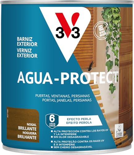 V33 Barniz Exterior AGUA PROTECT - Nogal - 0,75l