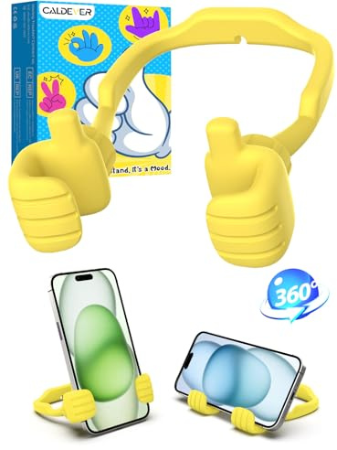 Weihnachten Wichtelgeschenk Nikolaus – Daumen Hoch Handyständer 1 Pack Gelb, Lustige Handyhalterung Tischhalter für Smartphone, Kleine Geschenkidee Geburtstag für Frauen, Männer, Mädchen, Jungen