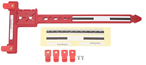 EVTSCAN Règle de Mesure en T, réglage précis de l'arc recourbé composé, Accessoires de tir à l'arc (Rouge)
