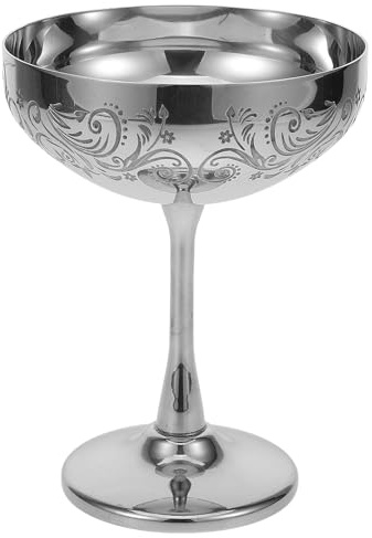Beavorty Ciotole da Dessert in Acciaio Inox 304 Incise, Coppe per Gelato e Frutta, Calici da Dessert Eleganti per Feste e Ristoranti, Versatili per Bar e Buffet