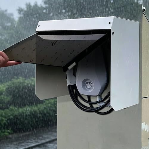 Väderbeständig Ev Laddare Skyddskåpa, Uv-resistent Ev Laddstation Post Tak Metallkåpa,väggmonterad Övervakningskamera Skydd Eluttag Täcka, Skyddskåpa för Åtkomstkontroll
