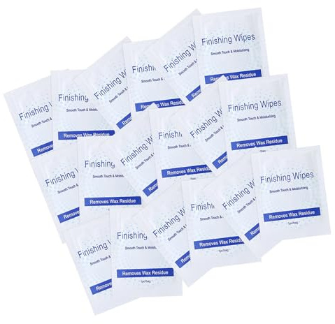 Salviette 50 Tessuto Pezzi Detergenti Non Post Ceretta | Glicerina, Leggere e Portatili, per Casa e Viaggio, per Rimuovere i Residui di Cera
