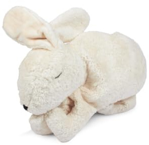 Kleiner SENGER NATURWELT Kuscheltier-Hase, Weiß I Kuscheliger Begleiter, geeignet ab 3 Monaten I GOTS-zertifiziertes Plüschtier mit herausnehmbarem Wärmekissen zum Erhitzen oder Kühlen