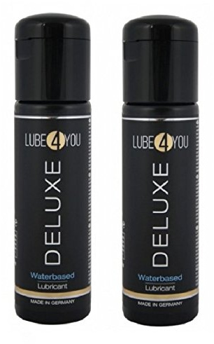 Lube4YOU Deluxe, sanfte Gleitfähigkeit für sinnliche Momente, ergiebiges Lube/Gleitgel auf Wasserbasis - öl- und parfümfrei - in der praktischen Dosierflasche, 2x100 ml (200ml) - Made in Germany