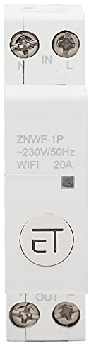 Disjoncteur Wifi Intelligent, Disjoncteur de Télécommande, Commutateur de Télécommande Pour Boîte de Distribution 1p Ac230v Ip20(1P 20A)