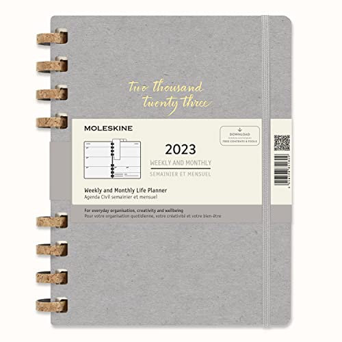 Moleskine Agenda Mensile 2022, 12-Mesi Con Copertina Rigida, Formato XL 19 x 25 cm, Remake Midnight