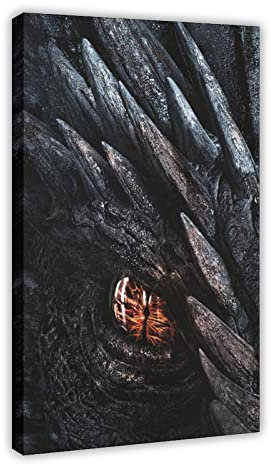 FISH DRAGATE Game of Thrones Filmposter 24 Leinwand Poster Wandkunst Dekor Bild Gemälde für Wohnzimmer Schlafzimmer Dekoration Rahmen Stil 30 x 45 cm