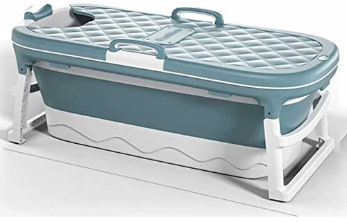 Large Portable Bathtub for Adults - Folding Japanese Bathtubs with Bidet and Sauna - Home Spa Hot Tub - 54 Inches, Foldable Design for Shower Stall Bath Tub.