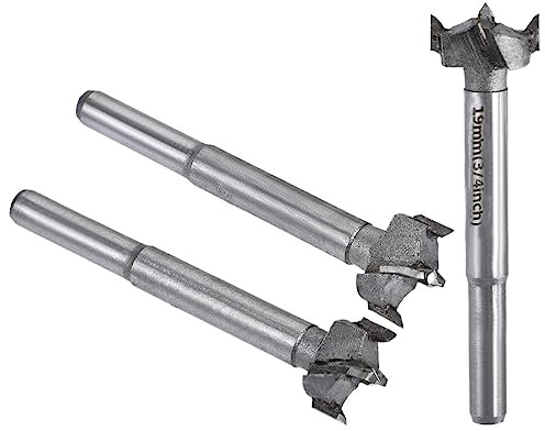 MACHSWON 3 PCS Forstner Bohrer Wolframkarbid Holz Lochsäge Öffner Bohrer 17mm+18mm+19mm Holzbearbeitung Bohren Bit Cutter