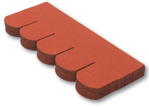 Premium Asphalt Roof Shingles - 25 Pieces / 3 sqm | Red Fish Scales Design Felt Shingles 31.5 in x 12.4 in (80 x 31.5 cm) Weather Resistant & Heavy-Duty Roofing Felt