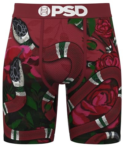 PSD Boxer King Snake da 7 con Gamba, Borsa in Microfibra, Cuciture Piatte durevoli, Vita in Microfibra, 88% Poliestere e 12% Elastan, King Snake, S
