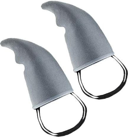 fxwtich Strandparty-Kostüm, Ozean-Requisite, 2 Stück, lustiges ausgestopftes Hai-Geschirr, Schultergurt, einziehbare Flosse, Zubehör für Erwachsene, Haustier-Fisch-Requisiten Silber grau