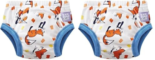 Bambino Mio Unisex Baby Wiederverwendbare Töpfchen-Trainingshose für Jungen und Mädchen, Wuschel, 3-4 Jahre (Packung mit 2)