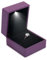 KMKANPO 1 pièces boite bague Élégante,boite a bijoux,boite bijoux voyage,pour rangement bagues,colliers,bracelets,cadeau de bijoux,pour mariage(Violet)