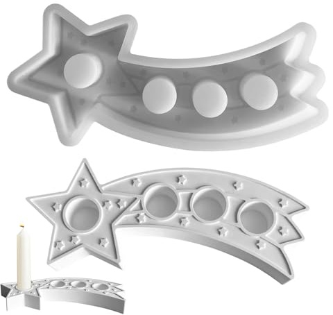 Silikonformen Gießformen Weihnachten Stern Kerzenhalter, Silikonform für DIY Handwerk (A)