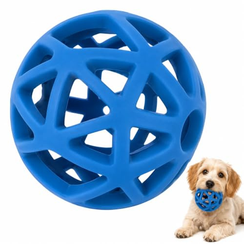 lvifloae Hohler Hundeball, bissfest, Zähneknirschen, interaktiver Gummi-Kauball, Spielzeug für aggressive Kauer, große, mittelgroße Rassen, für Indoor-Outdoor-Training (85 x 45 x 15 cm)