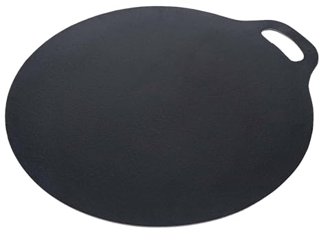Victoria Plaque à Griller Budare en Fonte Émaillée, Induction, pour Arepas, Pizza, Dosa 38cm, pour Feu, Barbecue, Four, Tawa sans Toxicité et sans PTFE