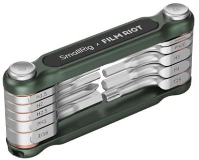 Llave plegable 10 en 1 con cabeza plana y llave T25, herramienta plegable multifunción con destornillador