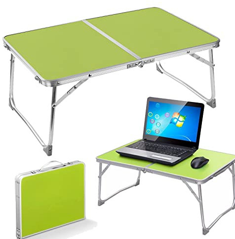Genérico Mesa Plegable Escritorio portátil Plegable para computadora portátil Estación de Trabajo compacta y Liviana para Oficina en casa, Cama, sofá, sillón, Piso Ideal para Trabajar, Leer, Escribir