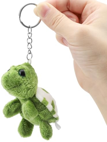 UOCAI Portachiavi Tartaruga, Portachiavi Peluche, 8CM Tartaruga Giocattolo coccolone Tartaruga Portachiavi, Ciondolo Tascabile, Ciondolo Tartaruga Regali (Verde)