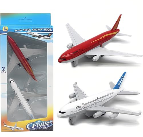 GVMJHYK Avion Juguete, Aircraft Toy Set, 2 PCS Modelos de Aviones Die Cast Set de Avión de Juguete Mini Avióner para Niños Niñas Modelo de Avion Deportes al Aire Libre Volar Juguete