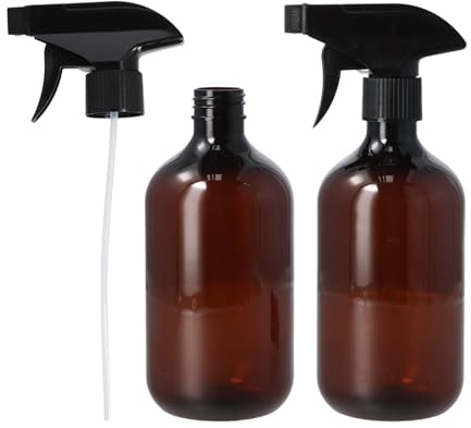 Rieoany 2 Pieces Spray Bottles 500ml PET Plant Mister Adjustable Three-Mode Nozzle Water Spray Bottle For Gardening, Cleaning, Hairdressing, And Skincare, Brown