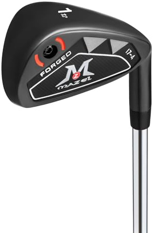 MAZEL Men Golf Iron Set (9PCS) or 1,2,3,4,5,6,7,8,9,Pitching Wedge,Sand Wedge with Steel Shafts for Right Handed Golfers (1 Iron)