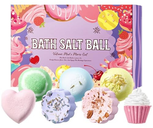 Shower Steamers Aromatherapy,7 Pcs Colourful Foaming Bath Salt Balls with Natural Scents,2025 Gifts Set,Relaxation Stress Relief Self Care,Home Spa Experience,Ideal Birthday Christmas Gifts for Mum