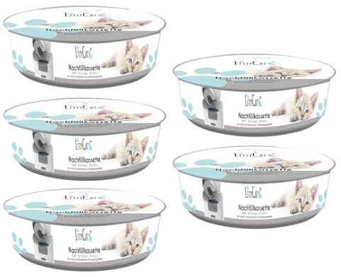 Littycat Nachfüllkassetten - 5er Pack - Für Littycat Katzenstreu Eimer | Saubere & geruchlose Katzenstreu Entsorgung - Spezialfolie mit Geruchsbarriere - Effizientes Schlauchsystem - Geruchsdicht