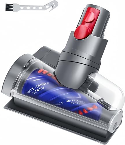 Mini Motorised Anti-Tangle Head for Dyson V15 V11 V10 V8 V7 Vacuum Cleaners | Hair Screw Brush Attachment for Pet Hair, Mattress, Stair, Car, Upholstery, Compatible Dyson Accessories Replacement Parts