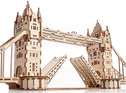 Little Story 3D Holzpuzzle Tower Bridge Architekturmodell zum Selbstbauen - kreatives Bastelset für Kinder ab 14 Jahren - Holzbausatz als Geschenk für Jugendliche und Erwachsene