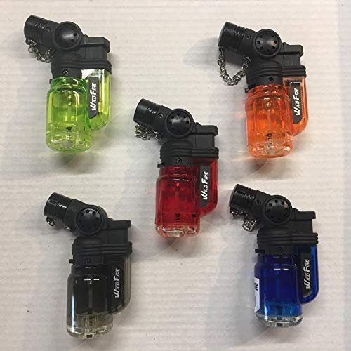 Lot de 2 briquets tempête avec réservoir grande capacité - flamme règlable type chalumeau, rechargeables à l'infini, existent en 5 modèles différents