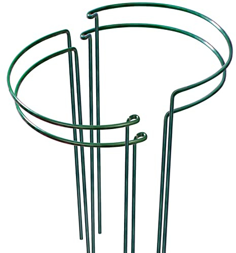 LEOBRO Plant Support Stakes, 4 PCS Plant Stakes, Plant Support, Peony Cages and Supports, Garden Stakes, Plant Stakes for Indoor Outdoor Plants, Hydrangea Support Cage, 10 W x 15.8 H