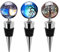Ohok Flaschenverschluss Weinverschluss mit Glas, 3 Stück Weinflasche Stopper Wiederverwendbare Edelstahl Weinstopfen für Geschenke, Bar, Urlaubsparty, Hochzeit (Singular Tree)