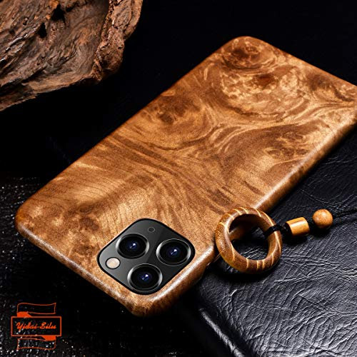 Yidai-Silu Coque iPhone 11 Pro Max Etui en Bois 【Œuvre d'art, Ultra-Fine 0,8mm】 Housse Case en Fibre d’Aramide de Protection Coque Antichoc pour iPhone 11 Pro Max 6,5” - Bois de Fruits