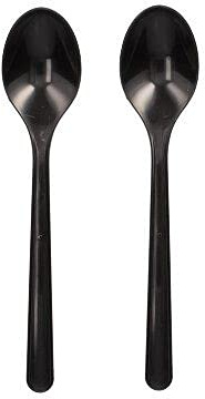 Haval Kaffeelöffel, Bio-PP 13 cm schwarz extra stabil 96438 Mehrweglöffel wiederverwendbar, 50 Stück