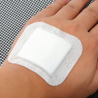 MediSale Adhesive Sterile Wound Dressings **Box of 25**- Suitable for cuts and grazes, Diabetic Leg ulcers, venous Leg ulcers, Small Pressure sores First Aid Plaster. (10cm x 6cm)